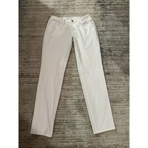 Nike Golf Womens Dri-FIT Slim Fit Pants White 725716-100 Size 4(P) Logo 5-Pocket